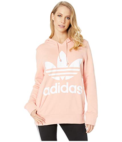 adidas Originals Trefoil Hoodie Sudadera con Capucha, Rosa Polvo, M para Mujer