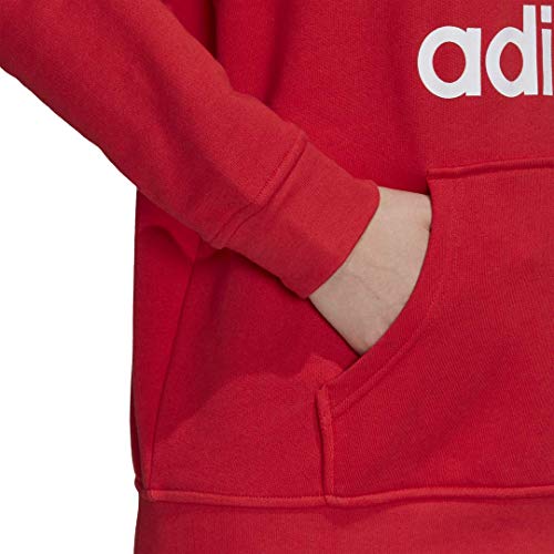adidas Originals Trefoil Hoodie Sweatshirt Sudadera con Capucha, Rojo y Blanco, L para Mujer
