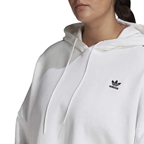 adidas Originals womens Cropped Hoodie Sweater, WHITE, 3X US