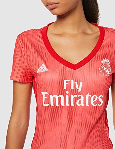 adidas Real Madrid Third - Camiseta de fútbol para Mujer, Mujer, DP5448, Real Coral/Vivid Red, Large