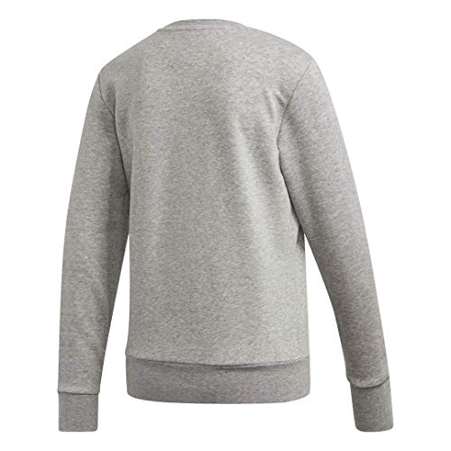 adidas Sudadera con Capucha de Cuello Redondo para Mujer, Color Gris Mediano/Rosa, Talla pequeña