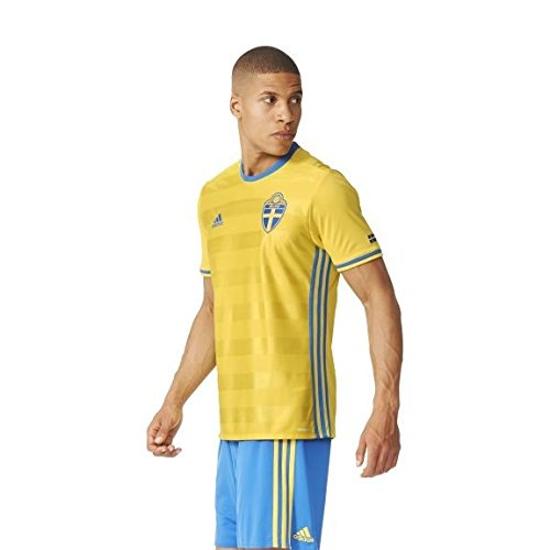 adidas Svff H JSY Camiseta 1ª Equipación-Línea Asociación Sueca de Fútbol, Hombre, Amarillo (amaril/reabri), XL