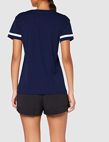 adidas T19 SS JSY W Camiseta de Manga Corta, Mujer, Team Navy Blue/White, 2XS