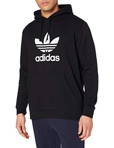 adidas Trefoil Hoodie Sweatshirt, Hombre, Black, M