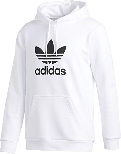 adidas Trefoil Hoodie Sweatshirt, Hombre, White, S