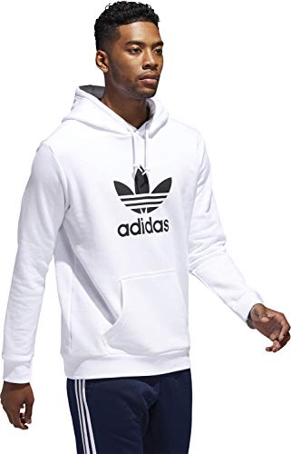 adidas Trefoil Hoodie Sweatshirt, Hombre, White, S