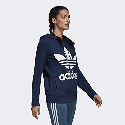 Adidas Trefoil Hoodie Sweatshirt, Mujer, collegiate navy, 42