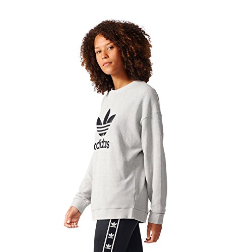 adidas Trefoil Sweater Sudadera, Mujer, Gris (Medgre), 36