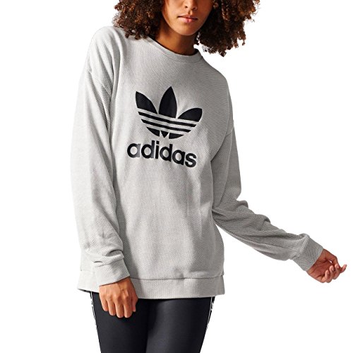 adidas Trefoil Sweater Sudadera, Mujer, Gris (Medgre), 36