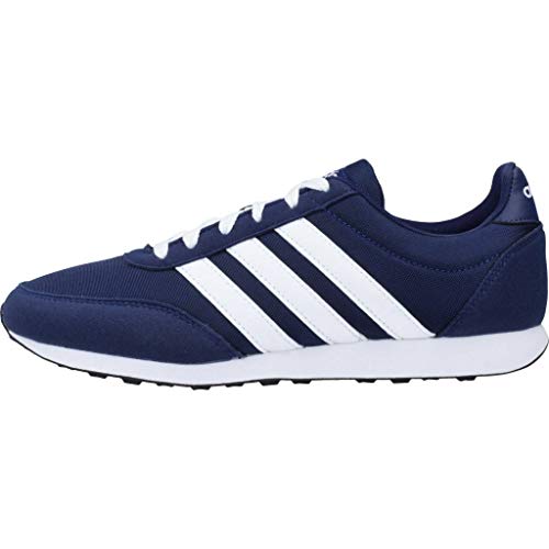 adidas V Racer 2.0, Zapatillas de Running para Hombre, Azul (Dark Blue/FTWR White/FTWR White Dark Blue/FTWR White/FTWR White), 41 1/3 EU