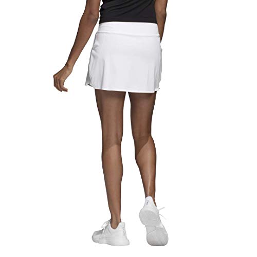 adidas Vestido de Mujer con Falda Club, Mujer, Vestido, FVX01, Blanco/Plateado Mate/Negro, L