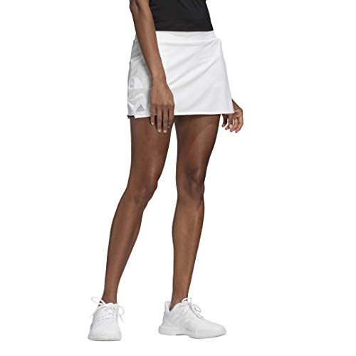 adidas Vestido de Mujer con Falda Club, Mujer, Vestido, FVX01, Blanco/Plateado Mate/Negro, L