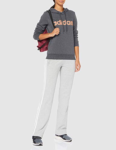 adidas W E Lin Ohhd FL Sweatshirt, Mujer, Dark Grey Heather/Semi Coral, XS