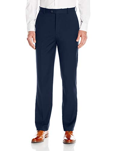 Adolfo Men's Micro Tech Flat Front Suit Pant