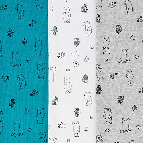 Adorel Bufanda Cuello Alto Algodón para Bebé Paquete de 3 Oso