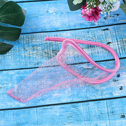 Agoky Lace Ropa Interior Sexy para Hombres C-String Thong de Mallas Transparente Erótica Mini Tanga Calzoncillos Lencería Rosa Talla Única