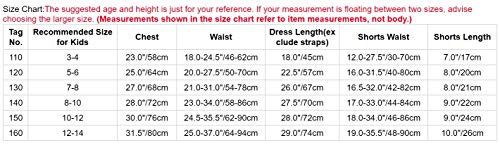 Agoky Vestido de Baile Latino Lentejuelas para Niña 4Pcs Vestido de Danza Flecos Traje de Salsa Rumba Samba Baile de Salón Disfraz Bailarina Fiesta Rojo A 7-8 años