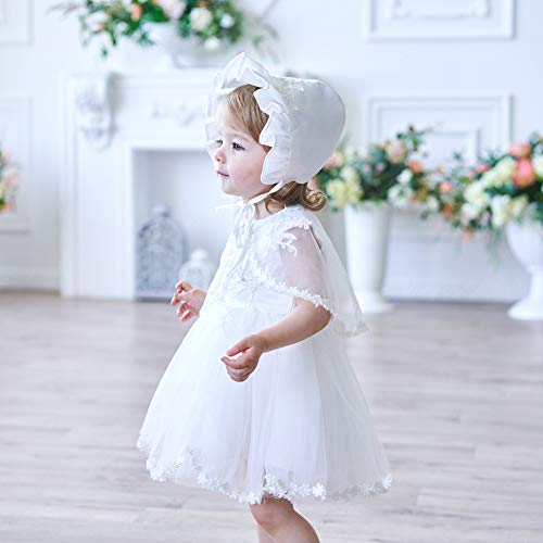 AHAHA 3PCS Vestidos de Bautizo de Niña 0-24 Meses