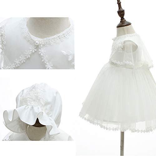 AHAHA 3PCS Vestidos de Bautizo de Niña 0-24 Meses