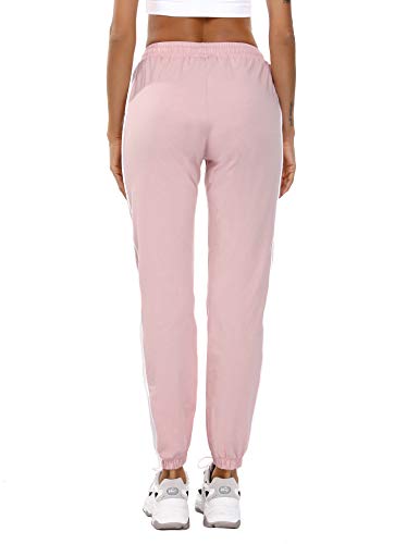 Aiboria Pantalon Chandal Mujer, 100% Algodón Largos Moda Casuales Pantalones Deportivos para Mujer Yoga Fitness Jogger Gimnasio Deportes