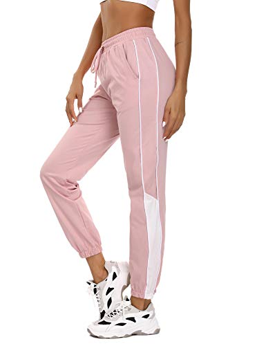 Aiboria Pantalon Chandal Mujer, 100% Algodón Largos Moda Casuales Pantalones Deportivos para Mujer Yoga Fitness Jogger Gimnasio Deportes