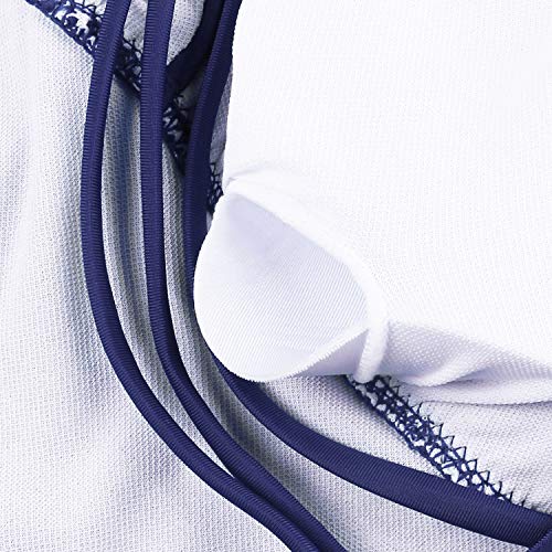 Aibrou Bañadores Mujer 2021 Trajes de Baño de Una Pieza Correas traseras Vendaje Bañadores Sexys Cuello en V Profundo Playa Monokini, (Azul Marino, XL)