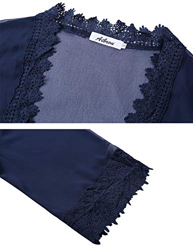 Aibrou Cárdigan Gasa para Mujer,Camisolas y Pareos Cardigans Tops de Manga 3/4,Cardigan Verano Suave Suelto Casual Bikini Cover-Ups Sarongs,Vacaciones Playa Chal