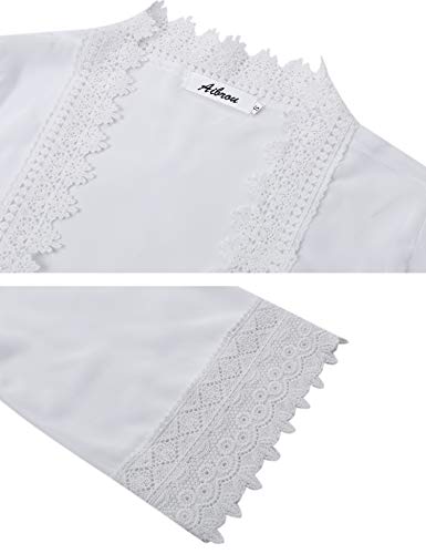 Aibrou Cárdigan Gasa para Mujer,Camisolas y Pareos Cardigans Tops de Manga 3/4,Cardigan Verano Suave Suelto Casual Bikini Cover-Ups Sarongs,Vacaciones Playa Chal