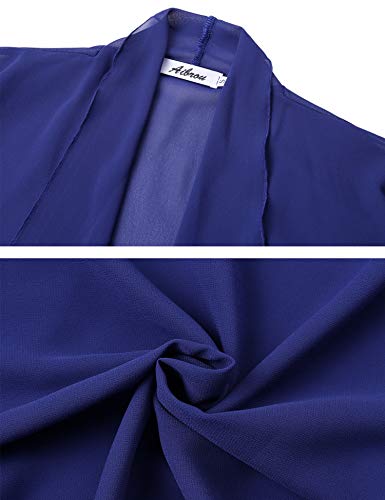 Aibrou Cárdigan Kimonos Gasa para Mujer,Camisas Verano Tops Manga 3/4,Camisolas y Pareos,Cárdigan Fiesta Casual Bikini Beach Cover-Ups Sarongs Vacaciones Playa Chal.