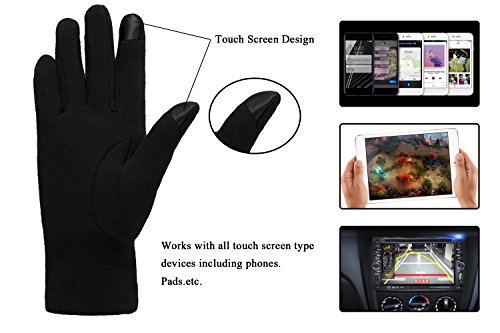 Aibrou Guantes mujer tactiles pantalla,Muy elegantes y cómodas para Invierno,Una Talla