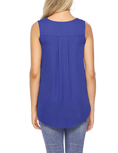 Aibrou Mujer Camisola de Verano Cami Tank Tops Dama Color Solido Correa Suelta Columpios con Volantes Blusa Camiseta sin Mangas