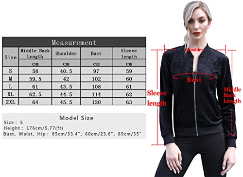 Aibrou Sudadera Terciopelo con Cremallera para Mujer,Chaqueta Chándal Terciopelo,Abrigo Deportiva de Manga Larga con Cuello Alto, Tops sin Sombrero,Corredores,Pijamas (Rosado, L)