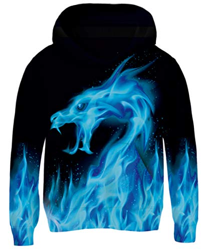 AIDEAONE Sudadera con capucha 3D para niños y niñas. Farbe A7 11-14 años