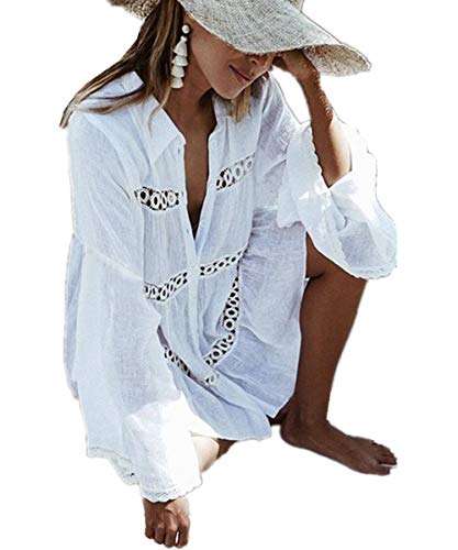 AiJump Túnica Vestido de Playa Kimonos Pareos Bohemia Camisa Verano para Mujer
