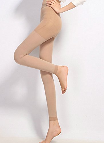 Aivtalk Legging Pantimedias de Compresión de Mujer Medias Mallas Elásticas Leotardos sin Putera 980D Talla XL - Beige