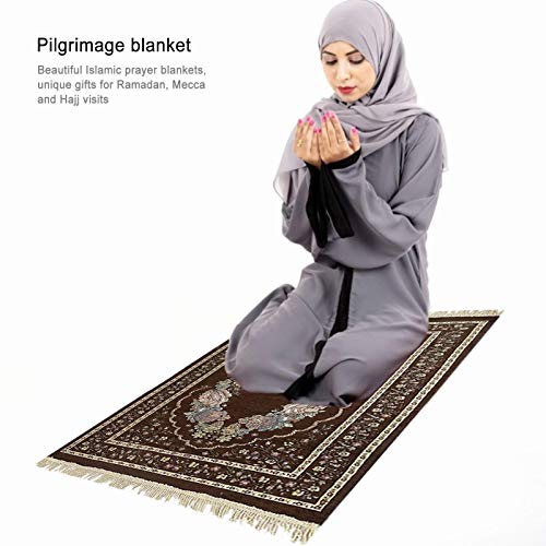 Alfombra de oración Musulmana, Grandes Regalos de Ramadán para Hombres y Mujeres Musulmanes, Alfombrilla de Nailon Impermeable para Rezar fácil 70 cm 110 cm