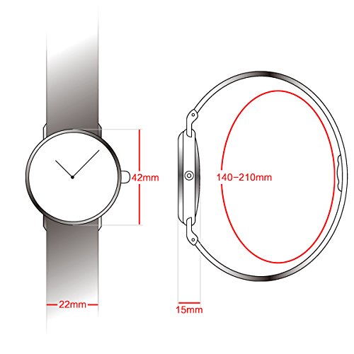 Alienwork IK Reloj Automático Hombre Mujer Negro Pulsera de Metal Acero Esqueleto