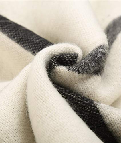 Alleza Bufanda para Mujer Invierno Chal Manta Mantón Fular Grande Enorme Estilo a Cuadros 200 * 80cm