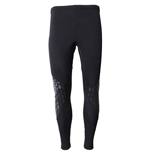 Almencla Pantalones Cortos de Agua de Neopreno de 1,5 Mm para Hombre, Pantalones de Neopreno para Bucear con Esnórquel - Negro, M