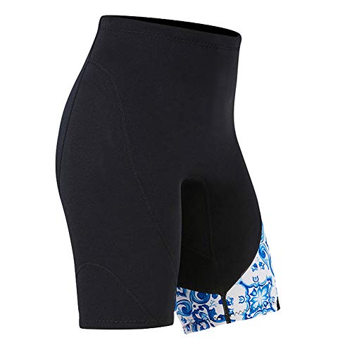 Alomejor Pantalones de Buceo 1.5mm Split Mujeres Hombres Pantalones de Traje de Neopreno para Buceo Snorkeling Scuba Surf Canoa Pantalones Resistente a caídas(S-Mujer Azul)