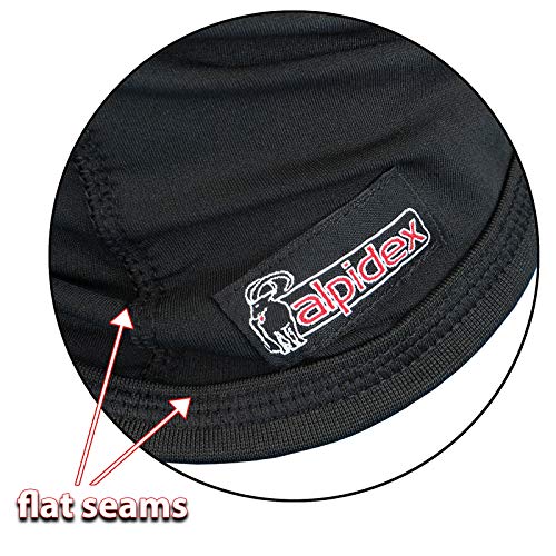 ALPIDEX Pasamontañas Balaclava Invierno Moto Ski Negro Niño Mujer Hombre, Color:Negro, Tamaño:XL/XXL