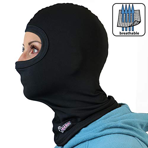 ALPIDEX Pasamontañas Balaclava Invierno Moto Ski Negro Niño Mujer Hombre, Color:Negro, Tamaño:XL/XXL