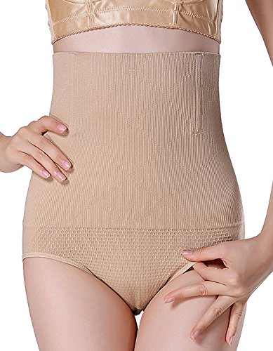 AMAGGIGO Shapewear - Braga Faja Reductora y Moldeadora Invisible para Mujer (M/L 1= S (Fits Waist 24-27 Inch), Beige-A)