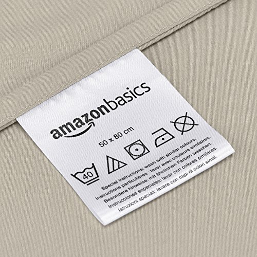 Amazon Basics Duvet Set, Beige, 220 x 250 cm + 2 fundas 50 x 80 cm