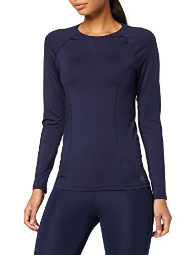 Amazon Brand - AURIQUE Top deportivo de running para mujer, Azul (Navy), 36, Label:XS