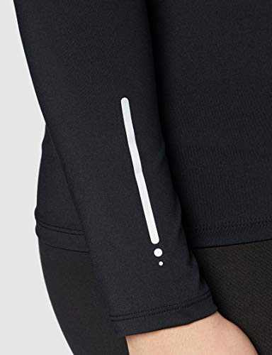 Amazon Brand - AURIQUE Top deportivo de running para mujer, Negro (Black), 42, Label:L