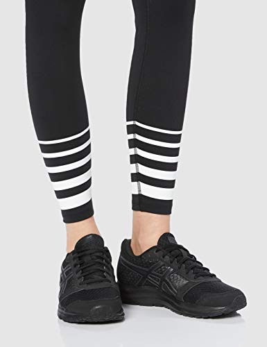 Amazon Brand - AURIQUELeggings deportivos de mujer, Negro (Black/White), 40, Label:M