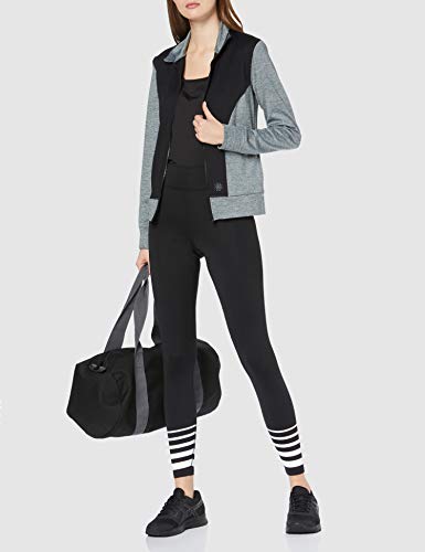 Amazon Brand - AURIQUELeggings deportivos de mujer, Negro (Black/White), 40, Label:M