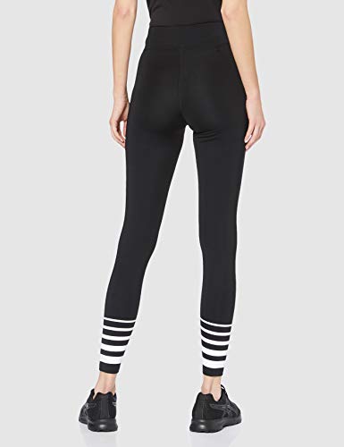 Amazon Brand - AURIQUELeggings deportivos de mujer, Negro (Black/White), 40, Label:M