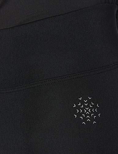 Amazon Brand - AURIQUELeggings deportivos de mujer, Negro (Black/White), 40, Label:M